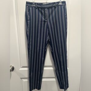 Michael Kors Women's Navy Blue Pinstripe Slim Pants - Size 6